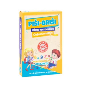 EDUKATIVNE KARTICE PIŠI BRIŠI-UČIMO MATEMATIKU ODUZIMANJE