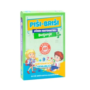 EDUKATINE KARTICE PIŠI BRIŠI-UČIMO MATEMATIKU DELJENJE