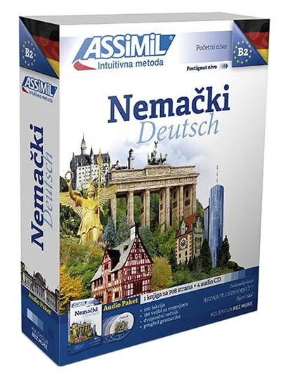 NEMAČKI A1, A2, B1, B2 NIVO KNJIGA + 4 CD
