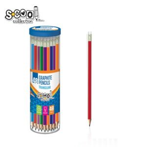 Grafitna olovka Triangular Scool Crvena