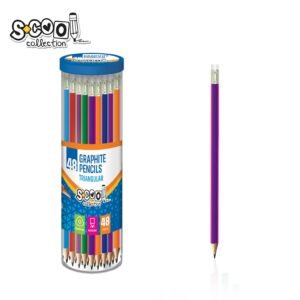 Grafitna olovka Triangular Scool Ljubičasto-Roze