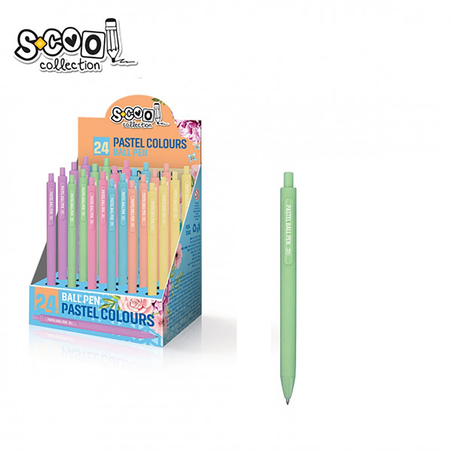 Hemijska olovka Scool Pastel Zelena