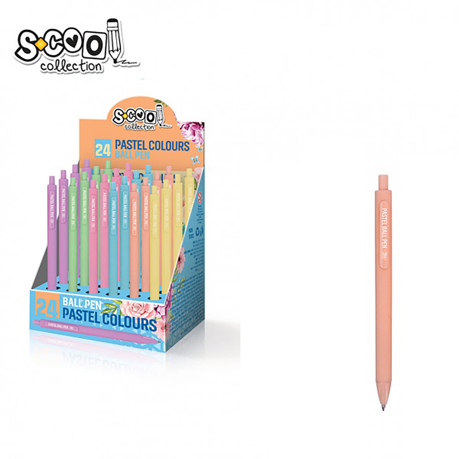 Hemijska olovka Scool Pastel Narandžasta