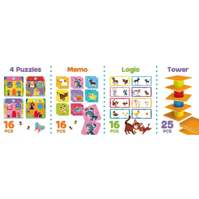 Lisciani Carotina Edukativna igra Baby 4 u 1-Farma - Slika 2