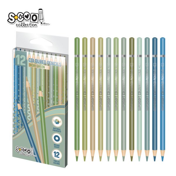 Drvene bojice Super soft Mori green Scool