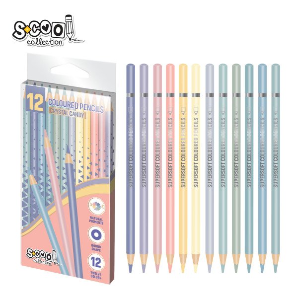 Drvene bojice Super Soft Christal Candy Scool