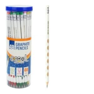 Grafitna olovka Scool Dots Bela
